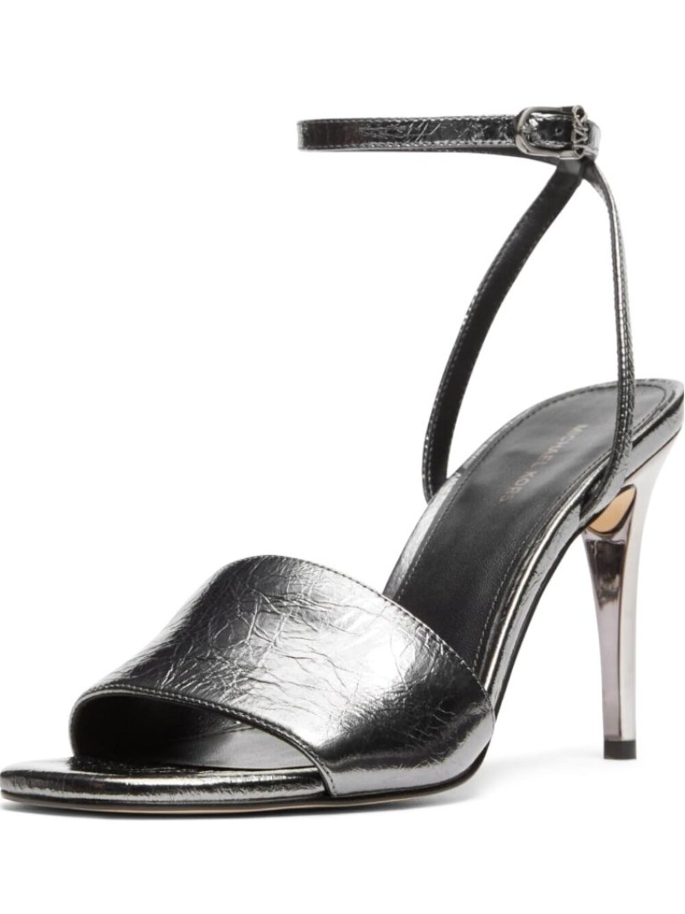 Michael Kors Women's Elyse Square Toe Heeled Sandals Gunmetal Size 10 M